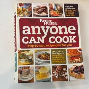 Better Homes And Gardens Anyone Can Cook Cookbook - Red, White, Yellow, Brown
